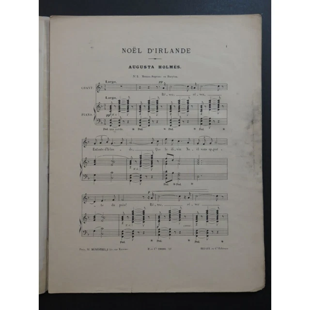 HOLMÈS Augusta Noël d'Irlande Piano Chant ca1897 3