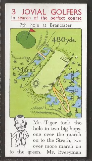 Churchman-3 Jovial Golfers Golf 1934 (Irish Issue)-#12- (Seaside) - Mr Tiger