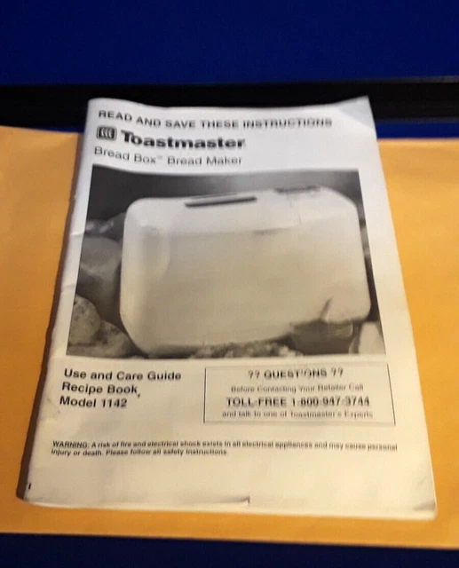Original Pillsbury Model 1025 Bread Maker Machine Instruction Manual & Recipe Book - New
