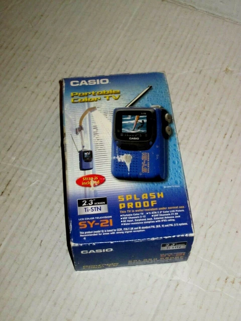 CASIO SY-21 LCD Color Television 2.25 Inch UHF & VHF Splash Proof  