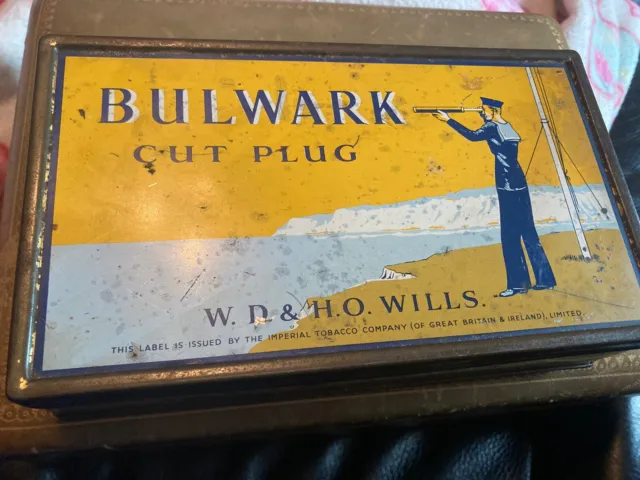 W.D & H.O. Wills Bulwark Cut Plug Vintage Tobacco Tin