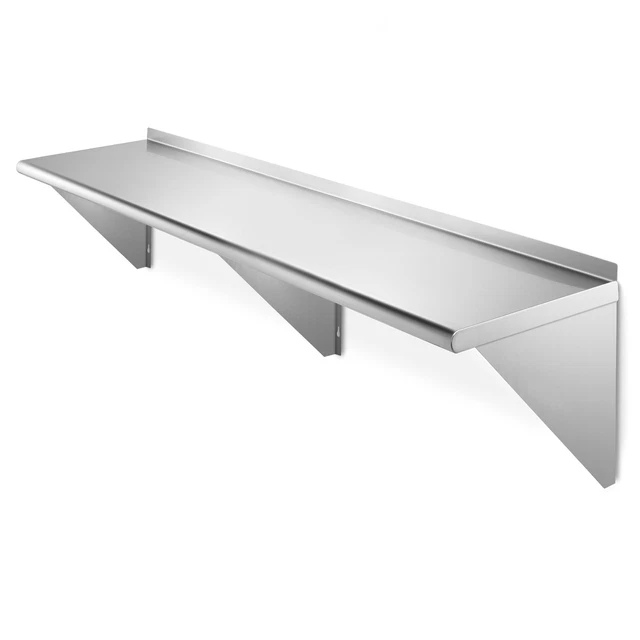 Stainless Steel 14" x 60" Commercial Kitchen Wall Shelf Restaurant Shelving