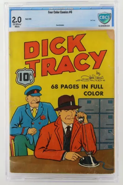 Four Color #6 - CBCS 2.0 GD - Dell 1940 - Golden Age Dick Tracy - SCARCE!!!