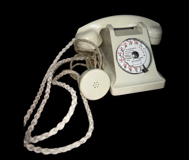 VINTAGE French Bakelite P.T.T. Phone With Additional Listening Receiver c1960's