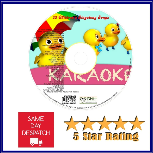 NURSERY RHYMES SING-ALONG SONGS Children ON CD FREE POSTAGE £6.99 ...