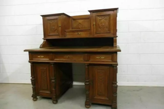 Antiker Schreibtisch Schreibschrank Büro Sekretär aus Eiche Gründerzeit