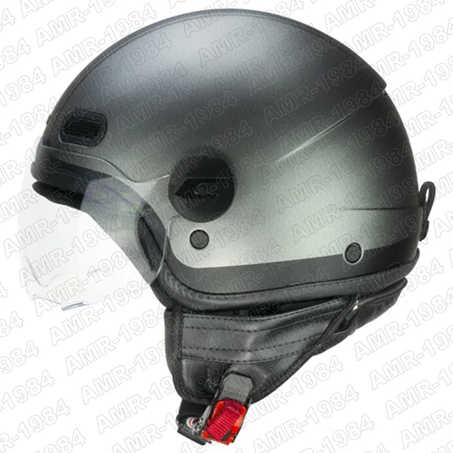 Casque Jet CGM 167A FLO Mono Noir Brillant Visière Sagomée