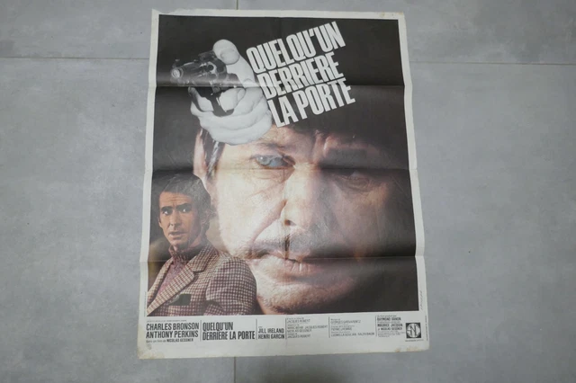 Affiche ancienne cinéma originale QUELQU'UN DERRIERE LAPORTE C.BRANSON