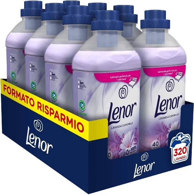 Ammorbidente Lavatrice Concentrato, 320 Lavaggi (8 X 40), Lavanda E Camomilla, M