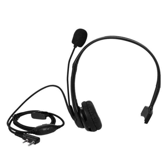 2 Pin PTT Mikrofon Kopfhörer Headset für KENWOOD RETEVIS BAOFENG UV5R 5R / 8 i98