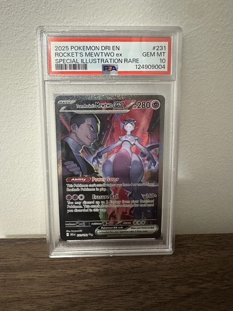 POKÉMON TCG TEAM Rocket's Mewtwo EX Destined Rivals 231/182 PSA 10 £975 ...