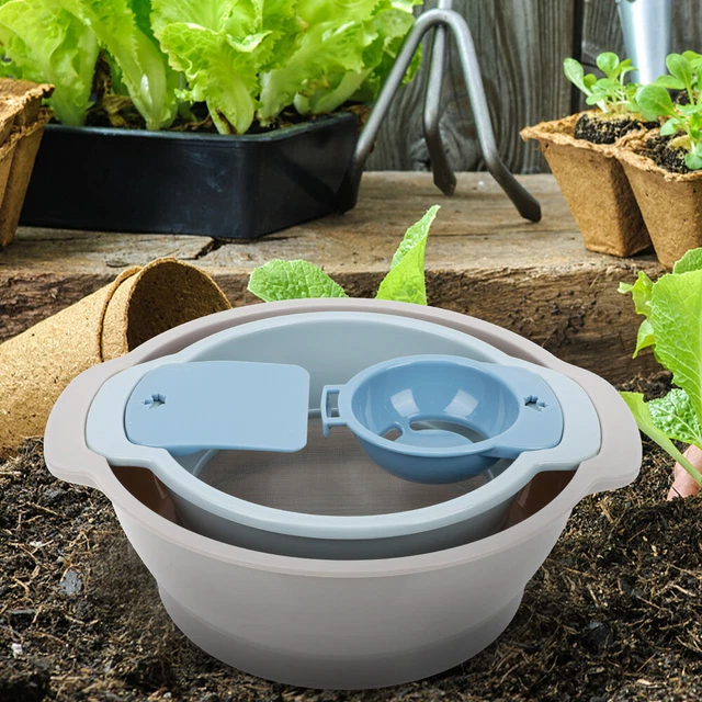 1 Set Garten Satting Pan Set Kunststoff Garten Mesh- Bildschirm Runde Mesh 4