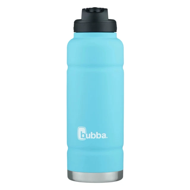 Bubba Stainless Steel Trailblazer Water Bottle , Rubberized Pool Blue, 40 oz