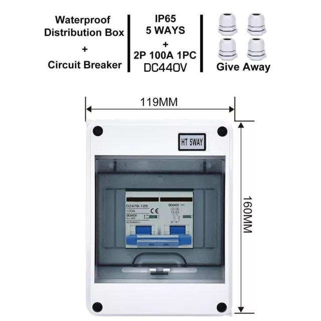 et boîte de déconnexion photovoltaïque fiable avec interrupteur isolant 40A p