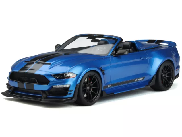 2022 Shelby Super Snake Speedster Blue 1/18 Model Car By Gt Spirit Gt398