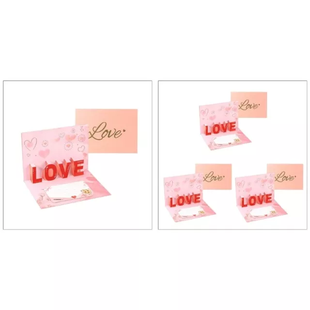 Popup Greeting Card Paper Crafts with Envelope for Wedding Invitation Greeting