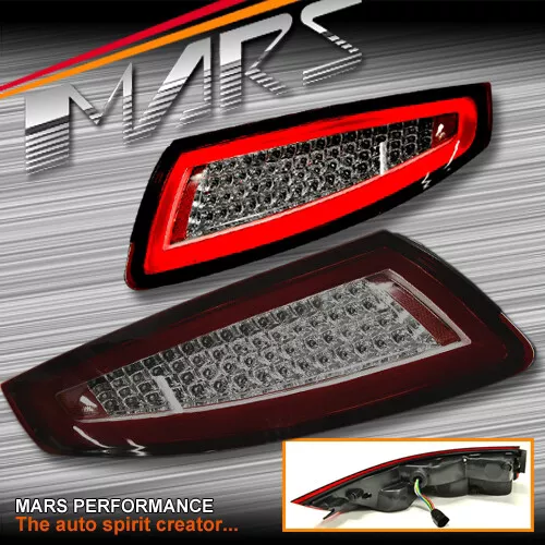 Smoke Red LED Stripe Tail lights for Porsche 911 Carrera 997 05-08 GT2 GT3 Turbo