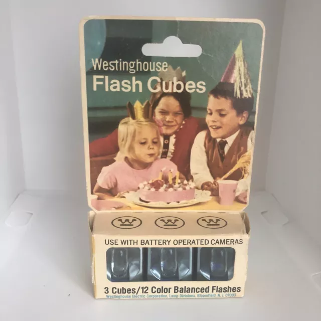 Cubos de flash Westinghouse imagen de cámara 12 flashes color vintage nuevo en caja