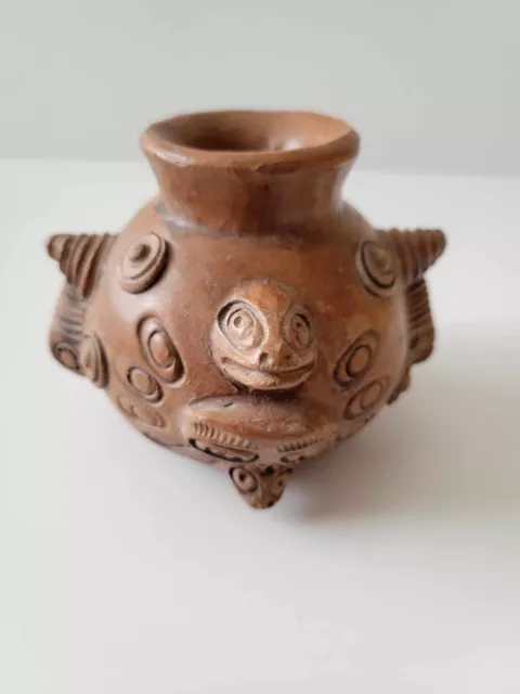 Rare Pre-columbian Maya Plumbate Effigy Jar