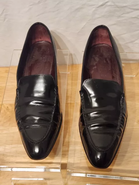 Tods Patent Leather Slip On Loafers