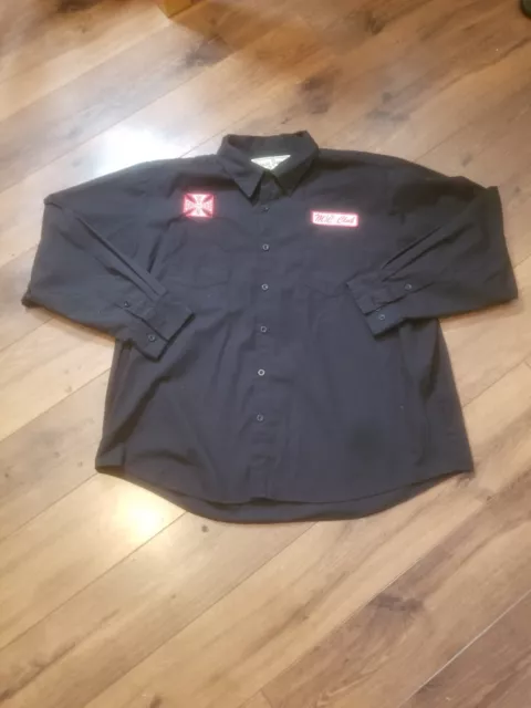 WEST COAST CHOPPERS Jesse James WORK SHIRT Size (2XL) Embroidered. Button Up