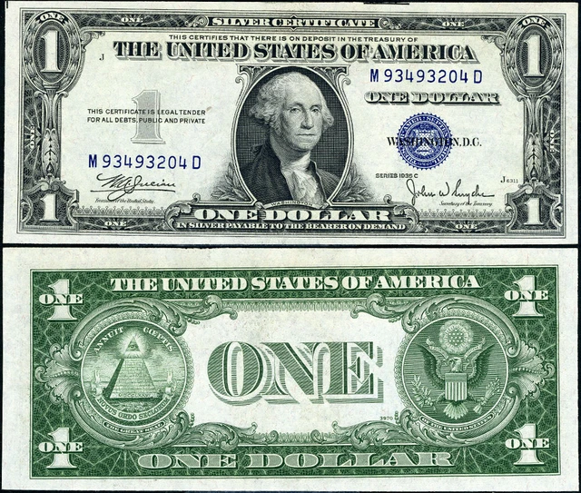 FR. 1612 $1 1935-C Silver Certificate M-D Block Choice CU