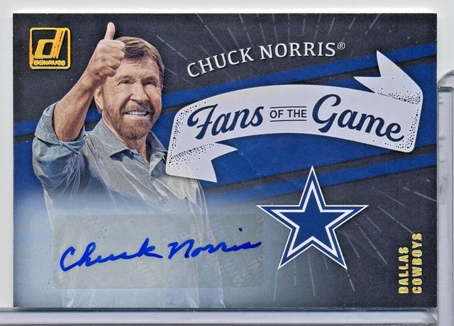 Chuck Norris 2022 Fans Of The Game Autograph Walker Texas Ranger Dallas Cowboys