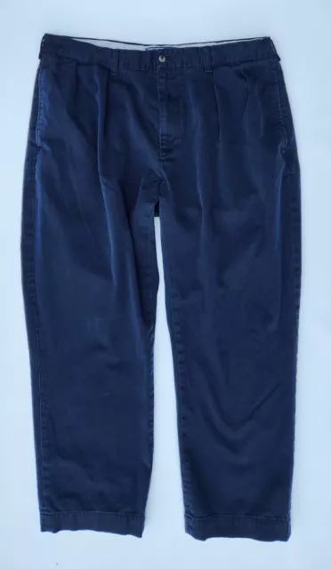 Polo Ralph Lauren Men's Navy Blue Pleated Ethan Pants Cotton Size 38x30