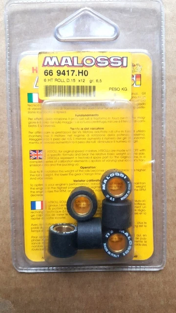 MALOSSI  66 9417.HO  Galets rouleaux Variateur MBK-Yamaha-Aprilia -Cagiva   ect.