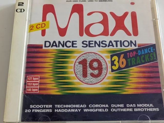 Various Maxi Dance Sensation 19 1995 2 CDs 36 Top Dance Tracks Scooter Technohea