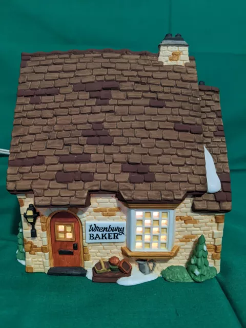 Dept 56 Dickens Village Wrenbury Baker #58831 w/Light Cord Box/Sleeve