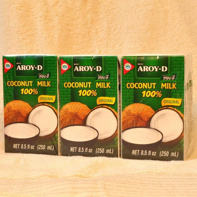 Latte di cocco Aroy-D latte di cocco 250 ml 6 pezzi 1,5 litri latte di cocco tailandese