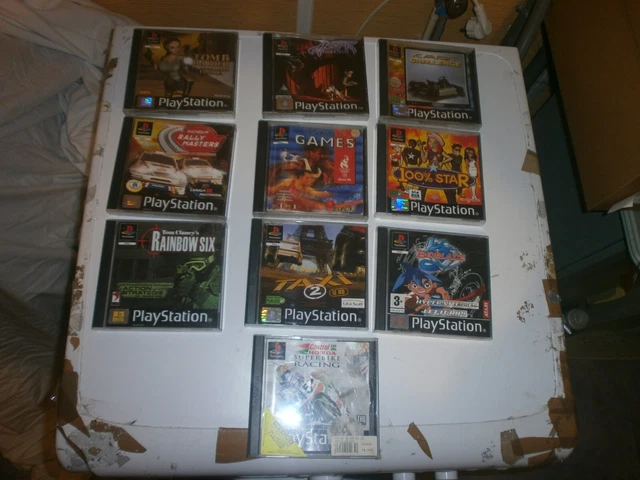 Lot de 10 jeux pour PS1 HEART DARKNESS TOMB RAIDER