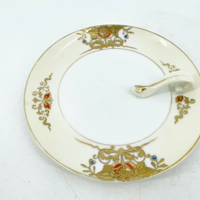 VTG Noritake M Morimura Lemon Serving Dish Plate Nappy Hand Painted Gold Gilt