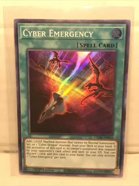 Yugioh Cyber Emergency GEIM-EN042 1st Edition Super Rare Near Mint