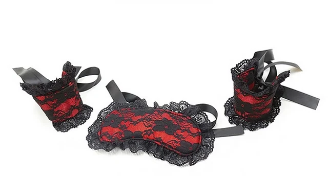 Liens En Dentelle Noire Et Ruban Satiné Pour Masque - Noir - Style Glamour Girly