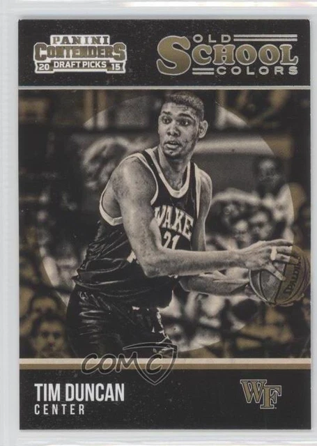 2015-16 Panini Contenders Draft Picks Old School Colors Tim Duncan #30 HOF
