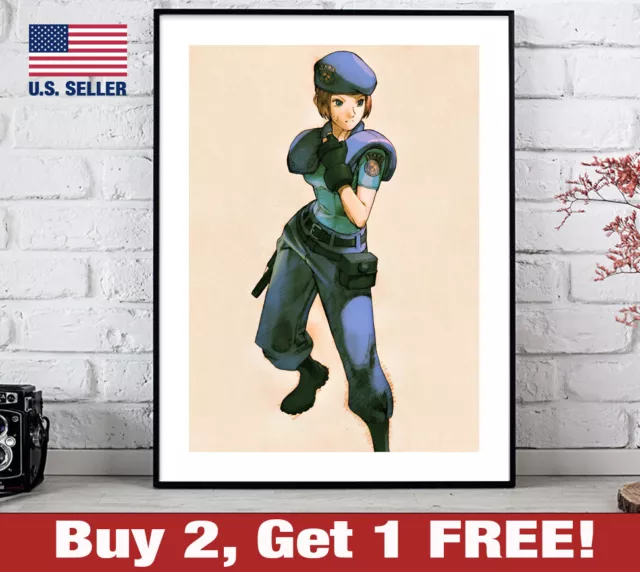 Marvel vs Capcom 2 Poster 18" x 24" Print Jill Valentine MVC2 GameRoom Art