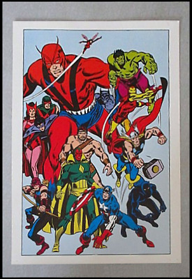 1978 Marvel Avengers poster 1: Captain America,Thor,Iron Man,Black Panther,Hulk