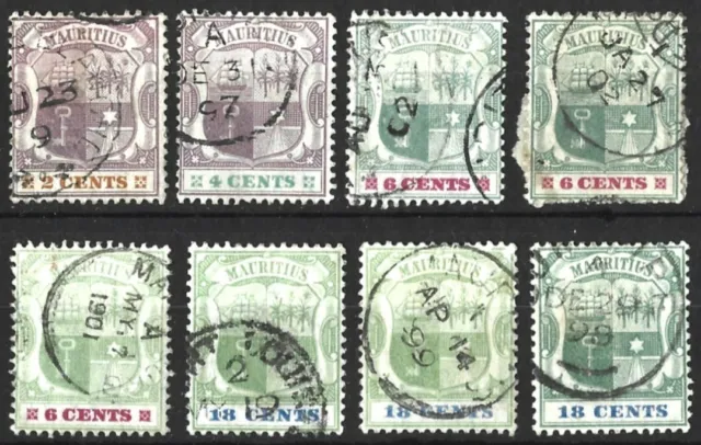 Mauritius Qv 1895-99 Selection Used
