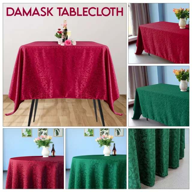 New Top Quality Jacquard Damask Table Cloths Large Rectangle Tablecloth Covers