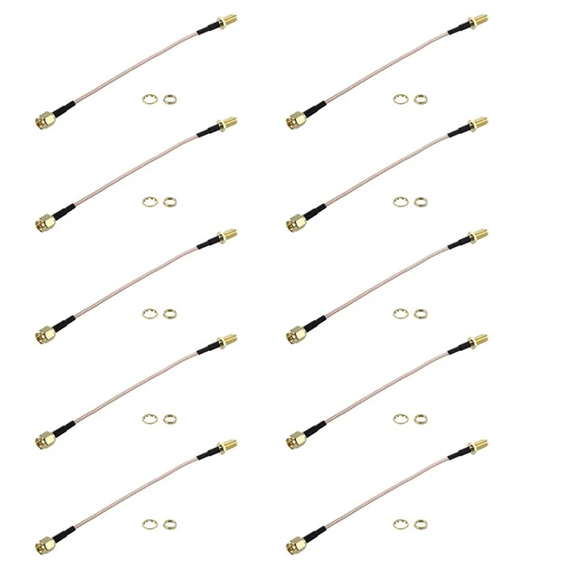 10X SMA Maschio A SMA Femmina Paratia Della Piegatura RG316 Cavo Coassiale  X1S5