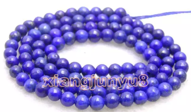 SALE 6mm Round Blue natural lapis lazuli loose beads loose strand 15"-los628