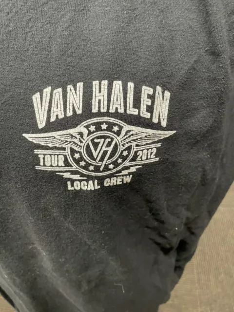 Vintage T Shirt - Van Halen Tour Local Crew 2012 Black Anvil Band Concert XL