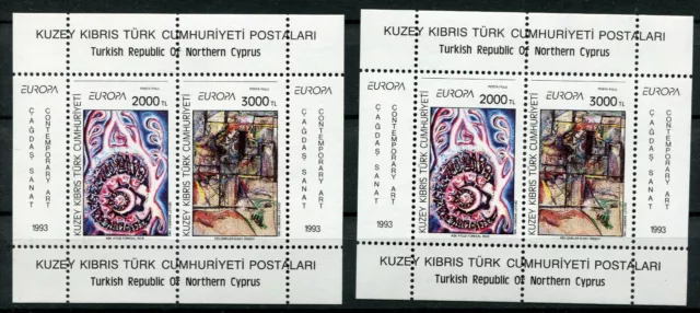 Türkisch-Zypern 2 Stück Block 12 postfrisch, Europa - Zeitgenössische Kunst