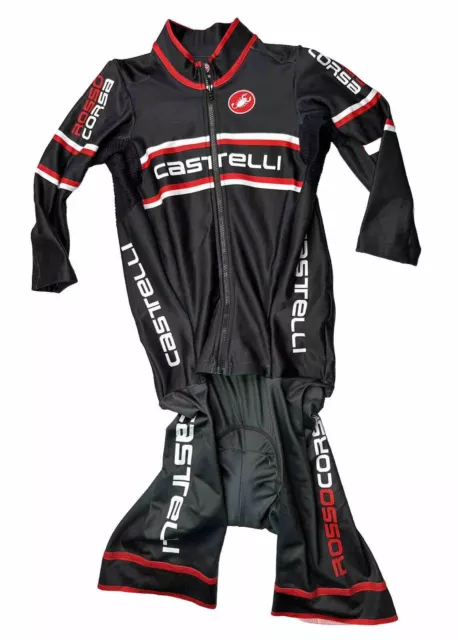 Castelli Rosso Corsa Cycling Skin/Full body suit  w/ padding Mens Sz M Medium