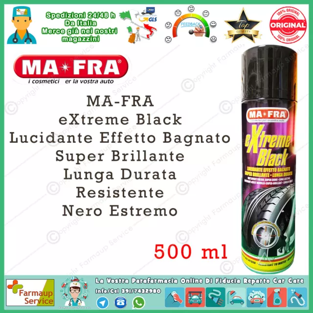 MAFRA EXTREME BLACK NERO GOMME LUCIDANTE EFFETTO BAGNATO SUPER BRILLANTE X3