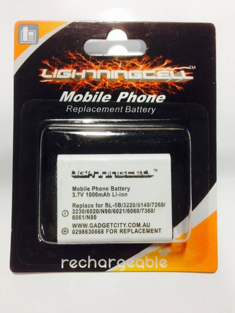 Nokia BL-5B - Batterie pour téléphone portable Li-Ion 760 mAh - pour Nokia BL-5B - Batterie pour téléphone portable Li-Ion 760 mAh - pour