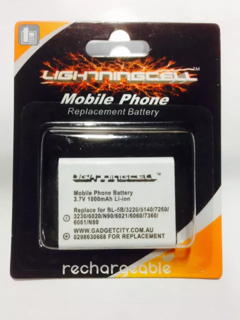 Nokia Bl5B Bl-5B Replacement Mobile Phone Battery 3220 3230 5070 5140 5200 6020
