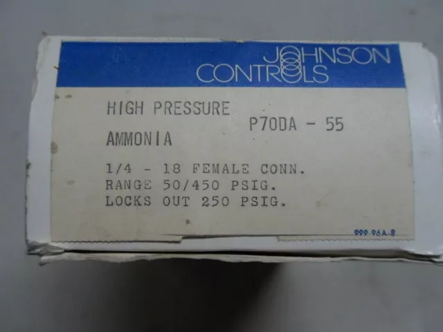 Johnson Controls P70DA-55 Pressure Control
